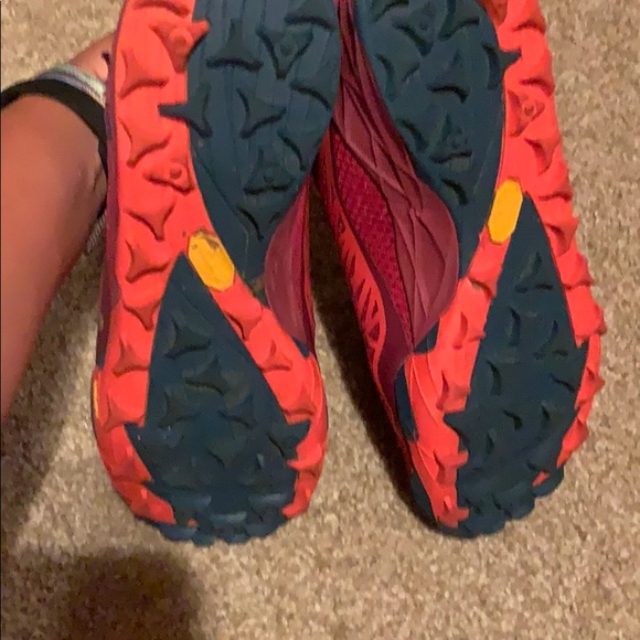 Women's Merrell All Out Terra Light Running Trail Shoe Red - Picture 6 of 7